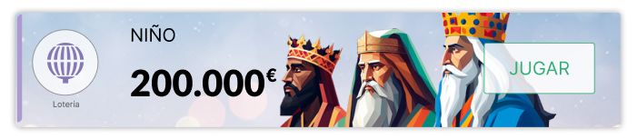 Selecciona el Sorteo del Niño en el apartado Juegos
