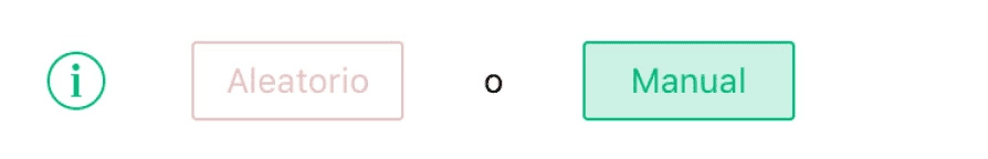 A continuación tiene la opción de comprar tus décimos de forma aleatoria o manual