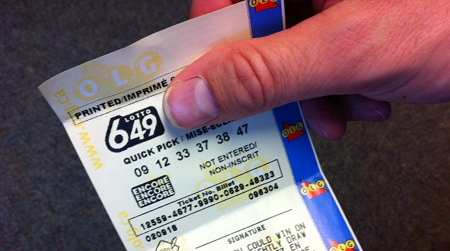 boleto ganador de lotería canadiense