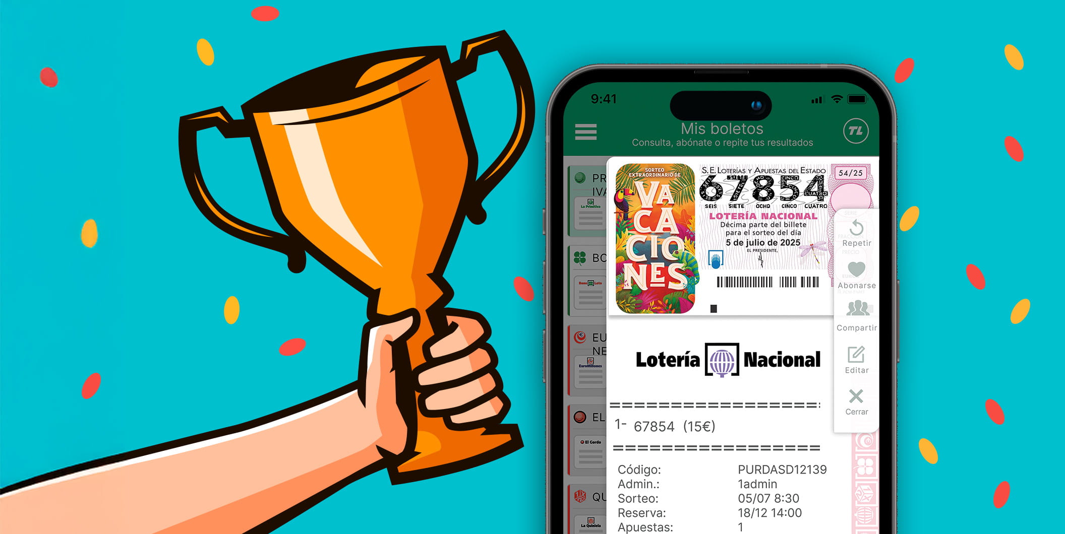 Premios del Sorteo Extraordinario de Vacaciones 2025