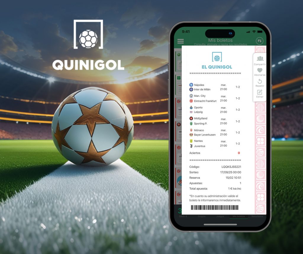 Quinigol: goles, emoción y premios… ¡Ya disponible en TuLotero!