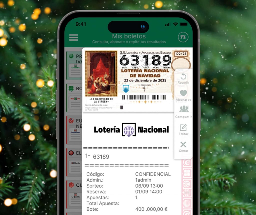 Funcionalidades de TuLotero para gestionar tus décimos