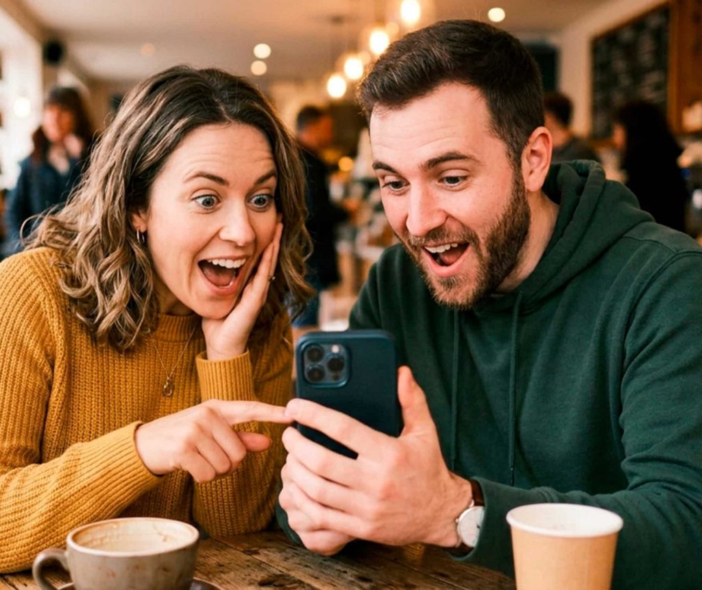 Ganadores de Euromillones dándose cuenta de que han ganado el sorteo