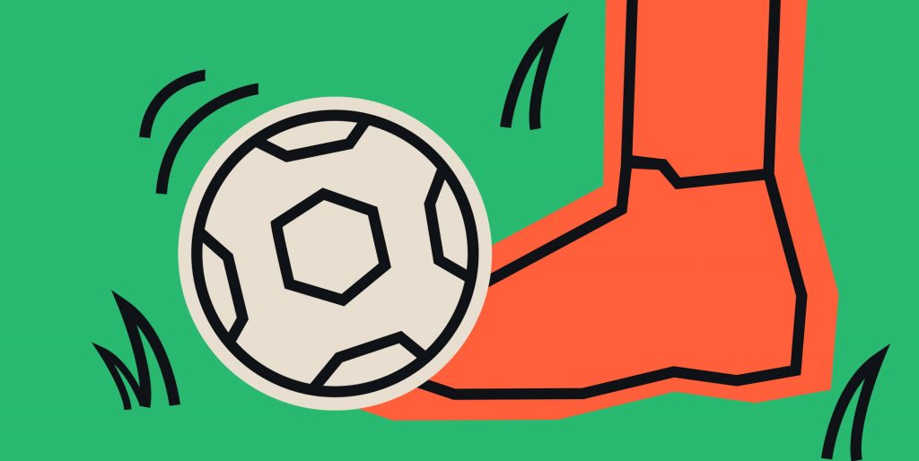 Ilustración de fútbol para pronóstico de quinielas con más acierto