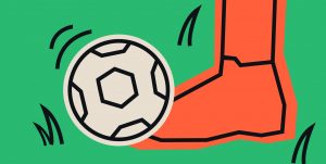 Ilustración de fútbol para pronóstico de quinielas con más acierto
