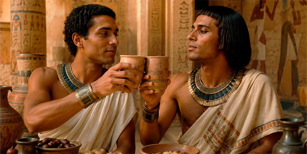 Recreación del antiguo Egipto en una historia sobre las cervezas más caras de la historia