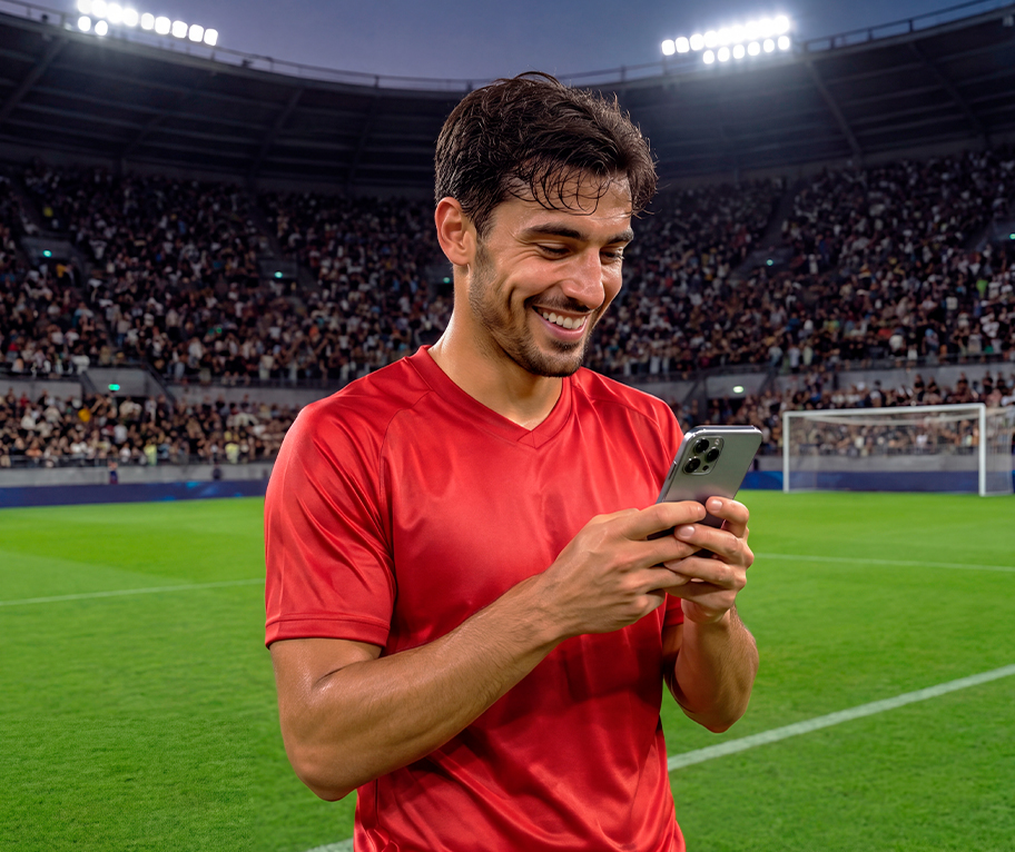 Jugador consultando el Pleno al 15 de La Quiniela en el móvil